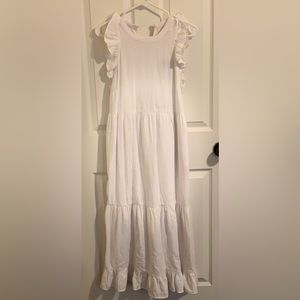 Flowy white target dress